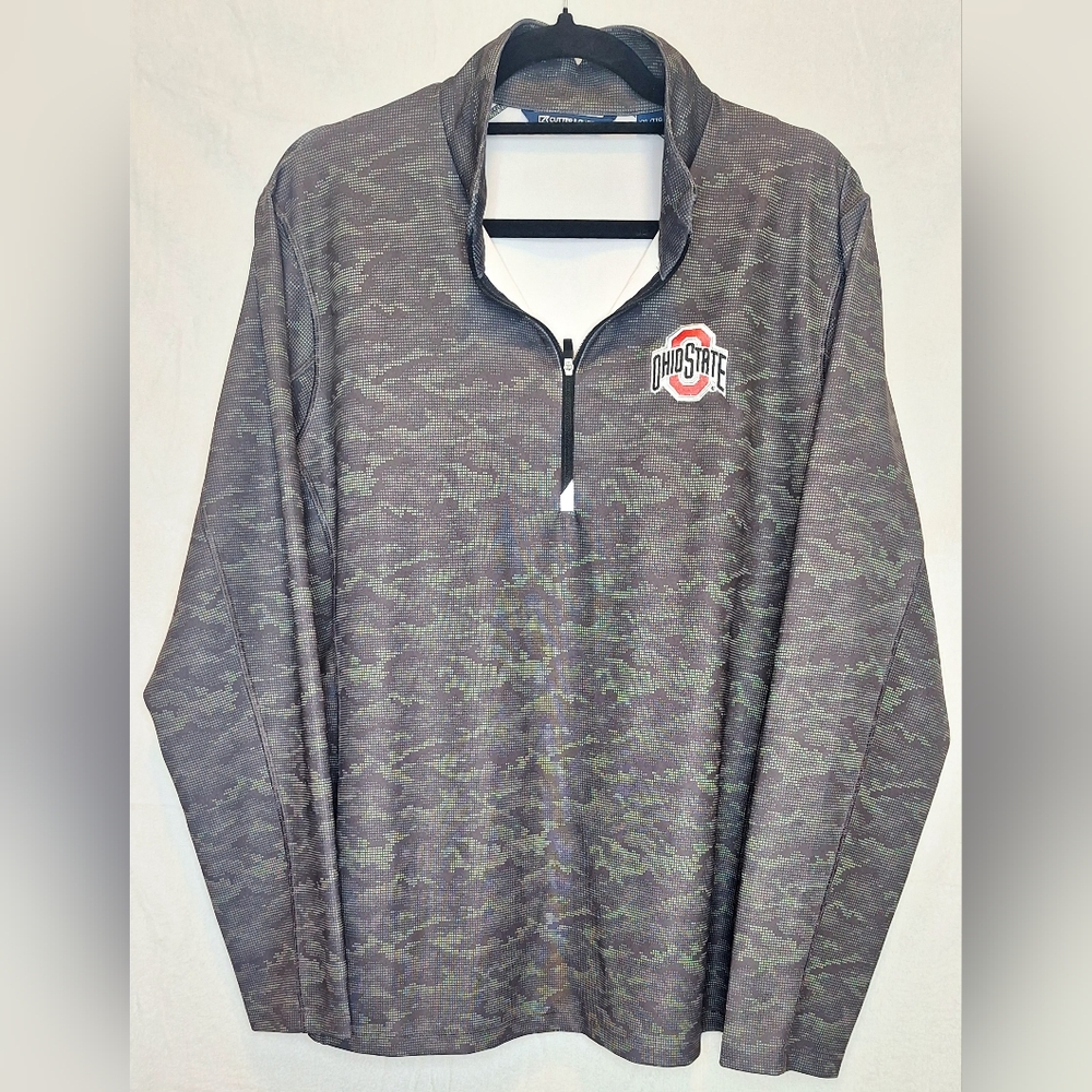 Cutter & Buck Ohio State Buckeyes Men's Traverse Camo Pullover - NWOT- XXL
